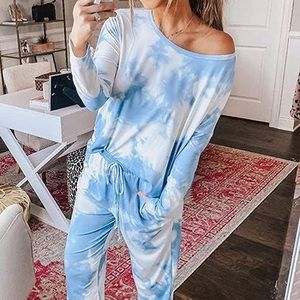 Tie Dye Printed Long Sleeve Jogger set